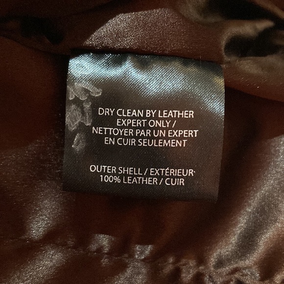 DONNA Lamarque Iconic Leather Biker Jacket Brown size XS - Picture 8 of 8